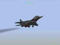 F-16 kills MiG, North Korea, HUD view
