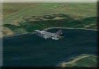 F-16 over the shores of Korea